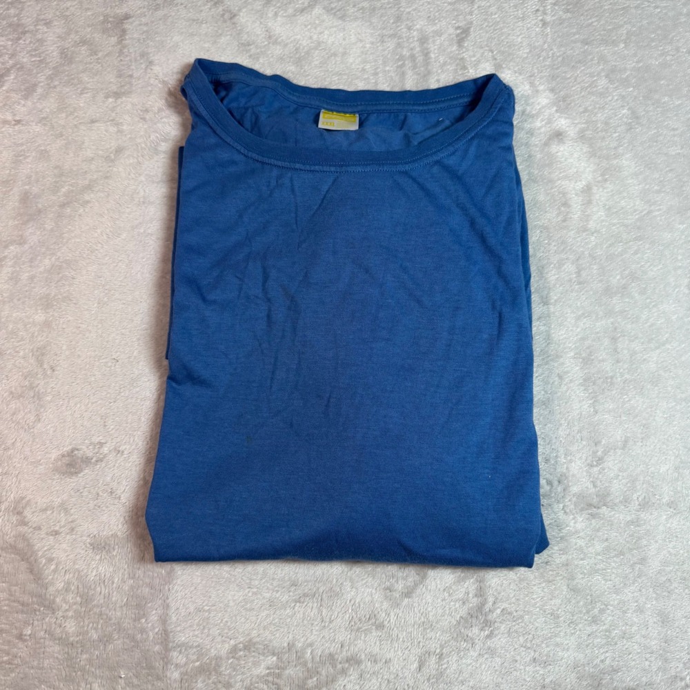 ONNO Mens XXXL Blue Short Sleeve Organic Bamboo Cotton T-Shirt